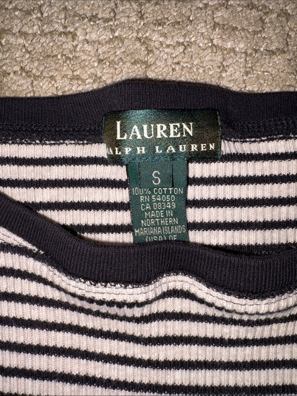 Lauren Ralph Lauren Striped Knit Tank Top Small Fisherman Coastal Preppy - Picture 4 of 7